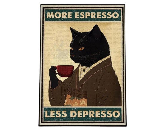 Affiche Métallique More Espresso