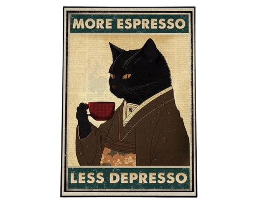 Affiche Métallique More Espresso