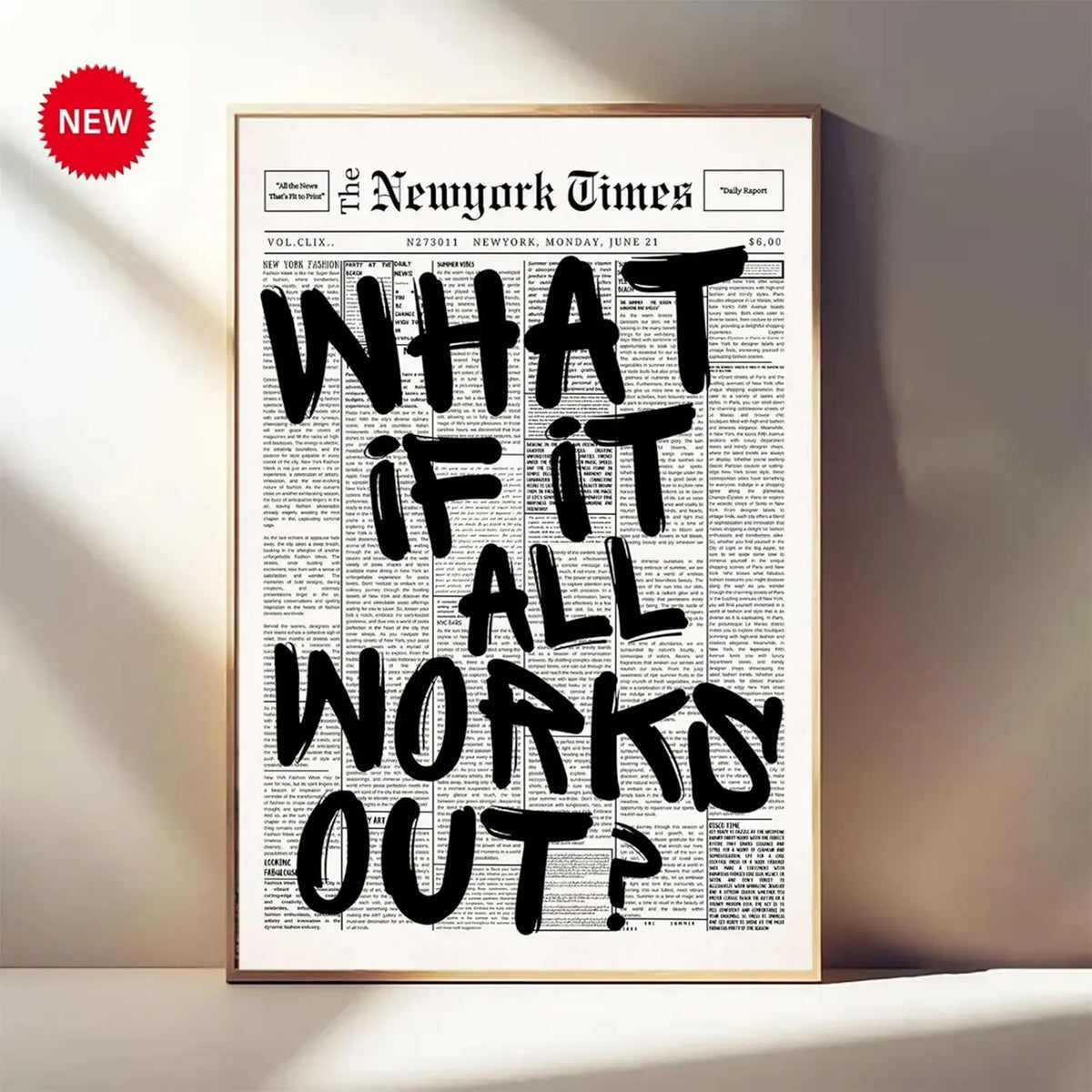 AFFICHE WHAT IF ALL WORK OUT