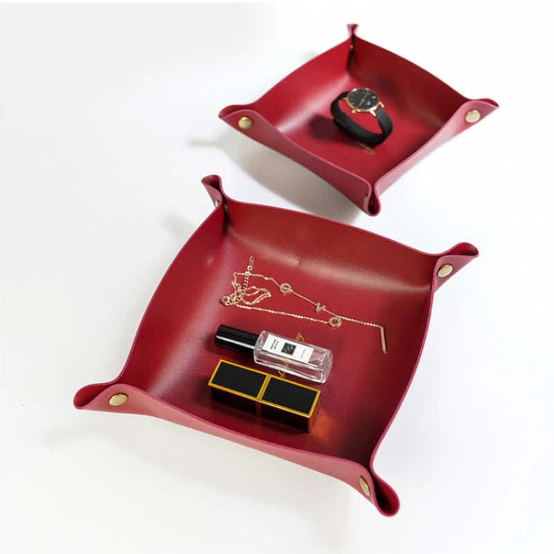 Plateau en cuir Vintage