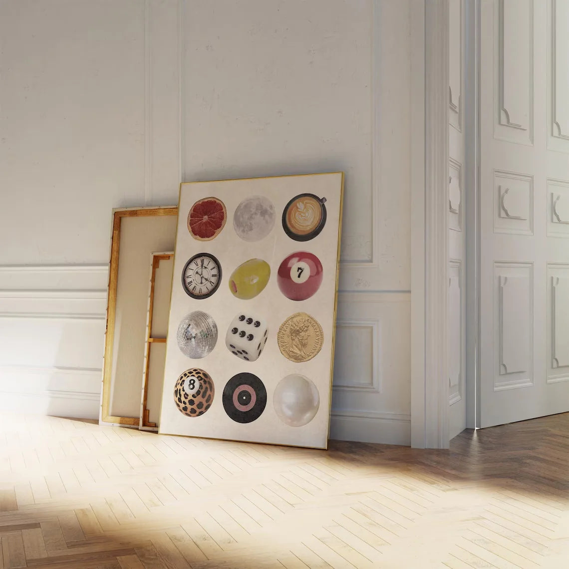 Affiche 8ball & Coffee Vintage