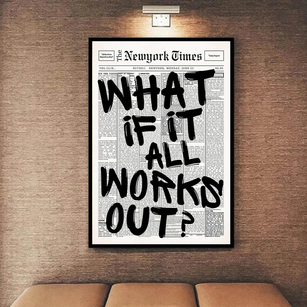 AFFICHE WHAT IF ALL WORK OUT