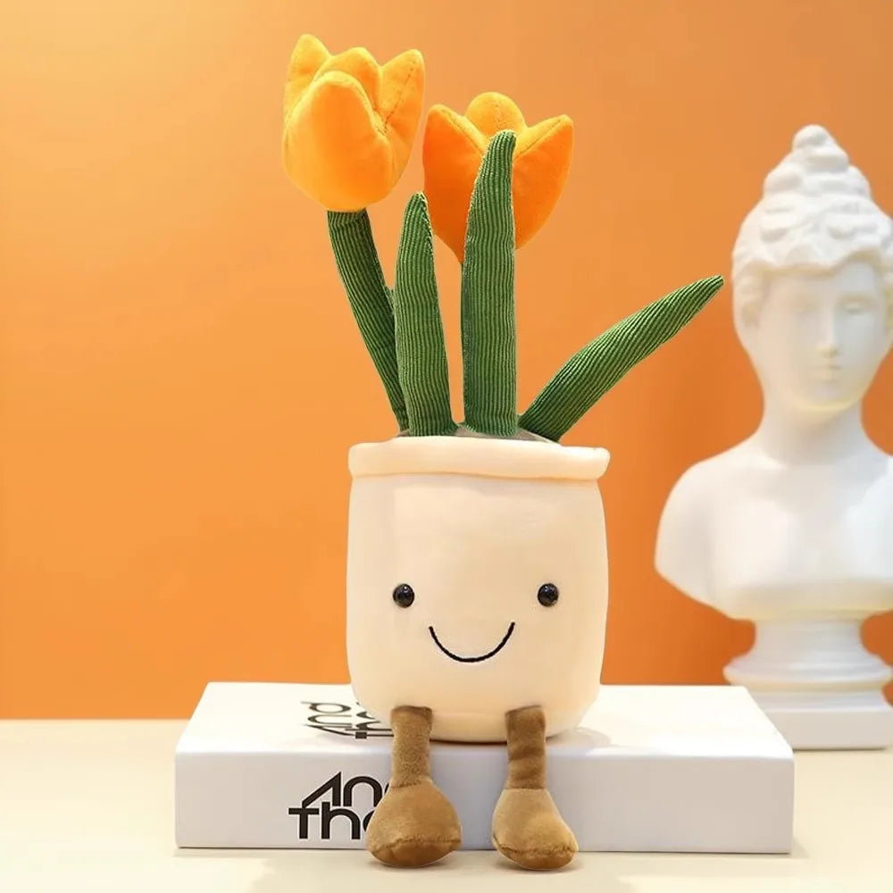 Peluche Tulipe en pot