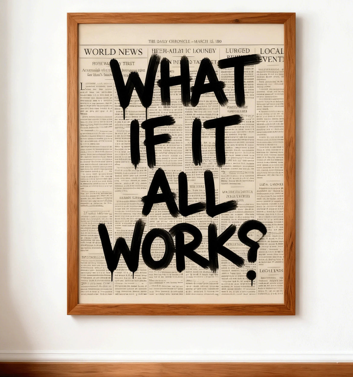 AFFICHE WHAT IF ALL WORK OUT