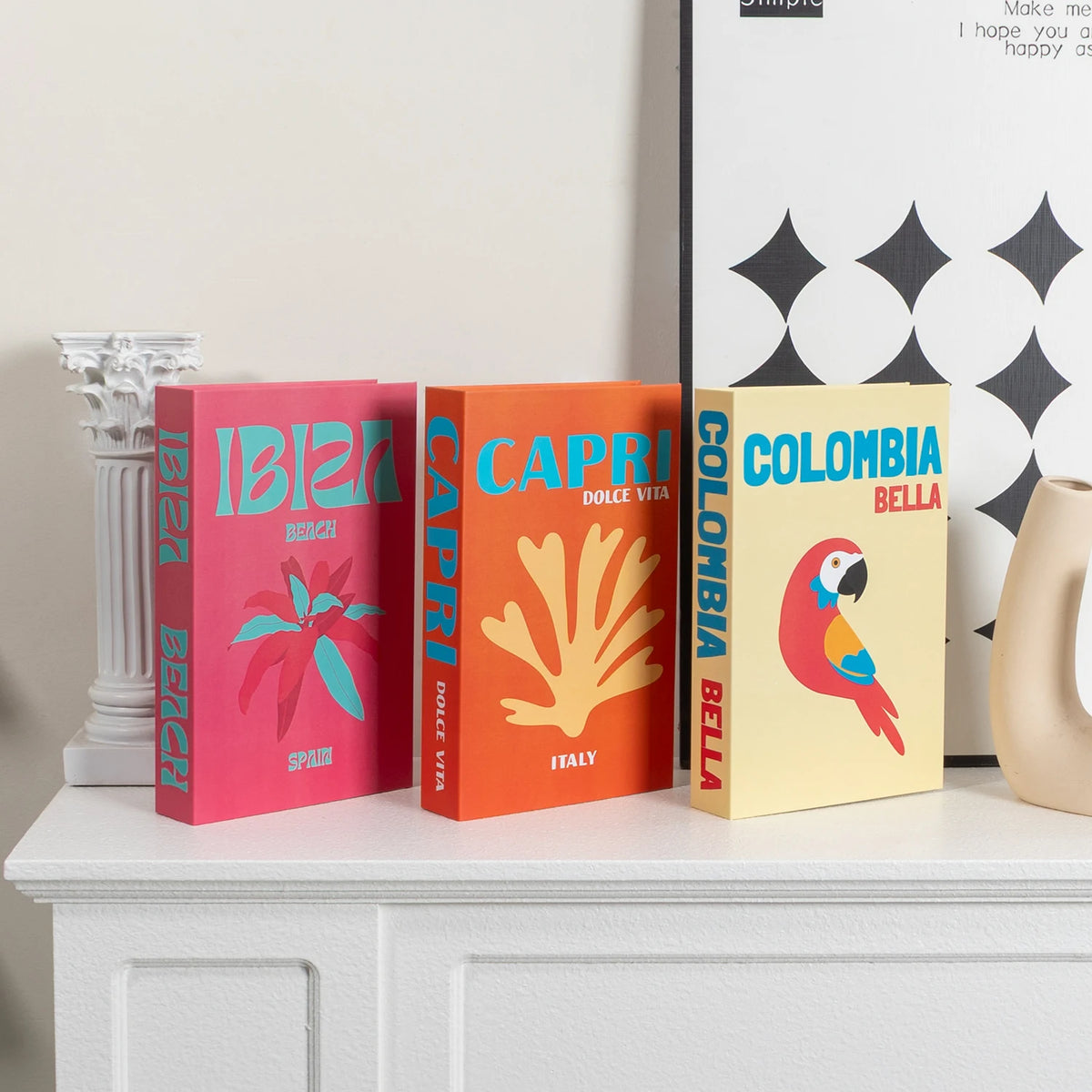 FAUX LIVRES DÉCORATIFS — SÉRIE VOYAGE