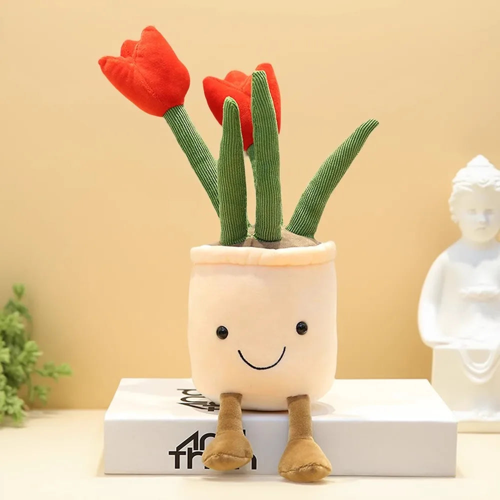 Peluche Tulipe en pot
