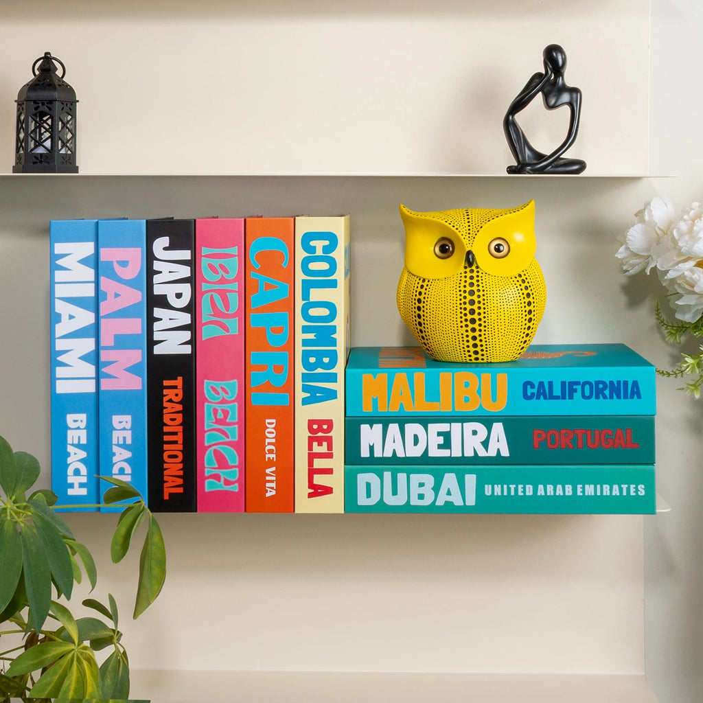 Faux livres décoratifs à tranche imprimée série voyage