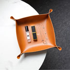 Plateau en cuir Vintage