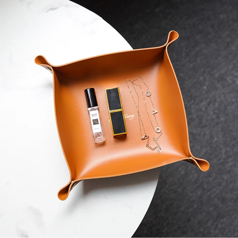 Plateau en cuir Vintage