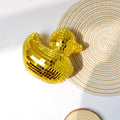 Canard décoratif recouvert de facettes miroir