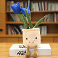 Tulipe en peluche dans son pot