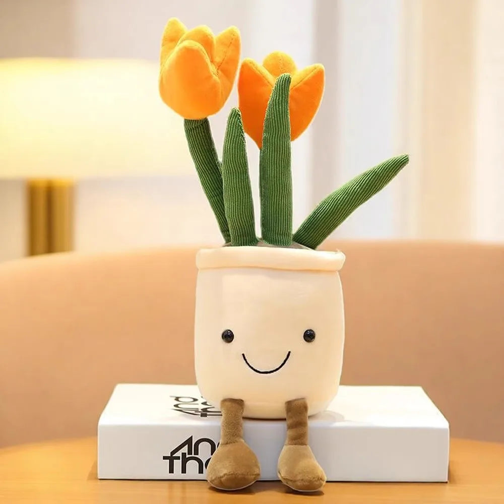 Peluche Tulipe en pot