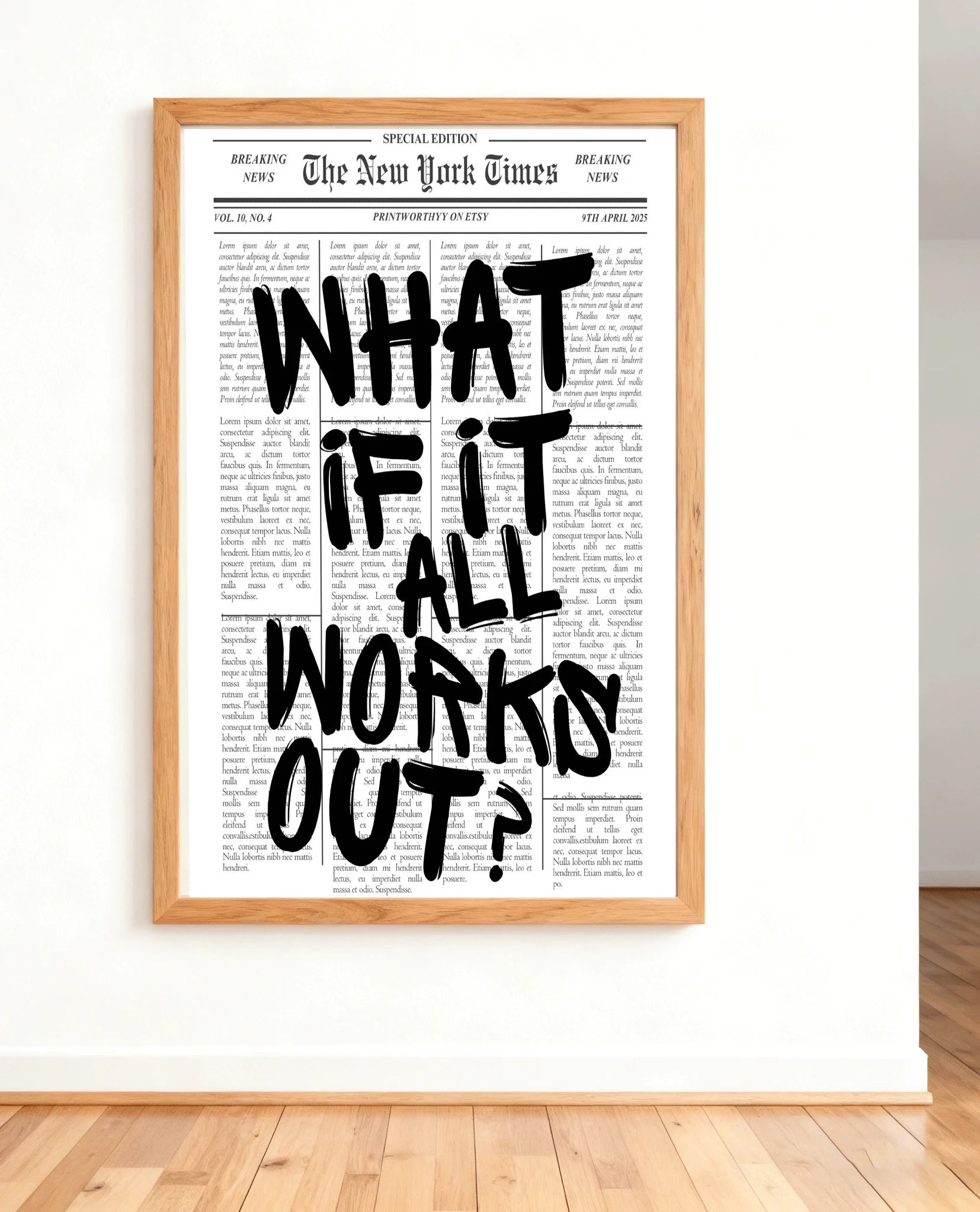 AFFICHE WHAT IF ALL WORK OUT