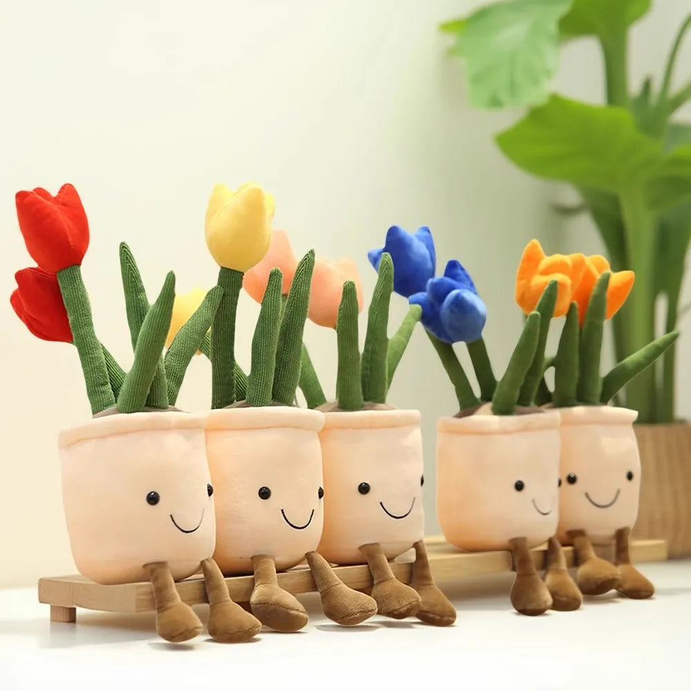 Peluche Tulipe en pot